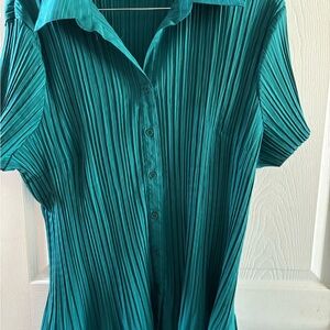 Fred David Teal Button Down Shirt